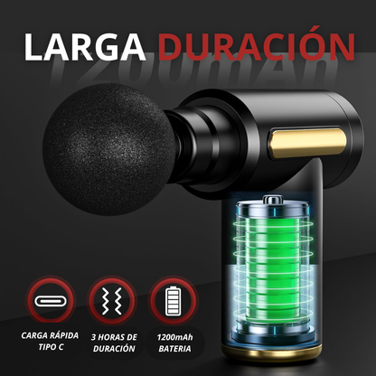 Pistola Masajeadora Alivio Plus con 4 Cabezales